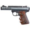 Picture of Ruger Mark IV - 22/45 Lite - Single Action - Semi-automatic - Polymer Frame Pistol -  22LR - 4.4" Non-Threaded Barrel - Diamond Gray - Wood Laminate Finger Groove Grips - Adjustable Rear Sight - Ambidextrous Safety - 10 Rounds - 2 Magazines 43921