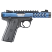 Picture of Ruger Mark IV - 22/45 Lite - Single Action - Semi-automatic - Polymer Frame Pistol - 22LR - 4.4" Threaded Barrel - Anodized Finish - Blue - Checkered Grips - Adjustable Rear Sight - Ambidextrous Safety - 10 Rounds - 2 Magazines 43924