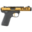 Picture of Ruger Mark IV - 22/45 Lite - Single Action - Semi-automatic - Polymer Frame Pistol - 22LR - 4.4" Threaded Barrel - Anodized Finish - Gold - Checkered Grips - Adjustable Rear Sight - Ambidextrous Safety - 10 Rounds - 2 Magazines 43926