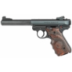 Picture of Ruger Mark IV Target - Single Action - Semi-automatic - Metal Frame Pistol - Full Size - 22LR - 5.5" Barrel - Bull Barrel - Alloy - Blued Finish - Laminate Grips with Finger Grooves - Adjustable Rear Sight - 10 Rounds - 2 Magazines 40159