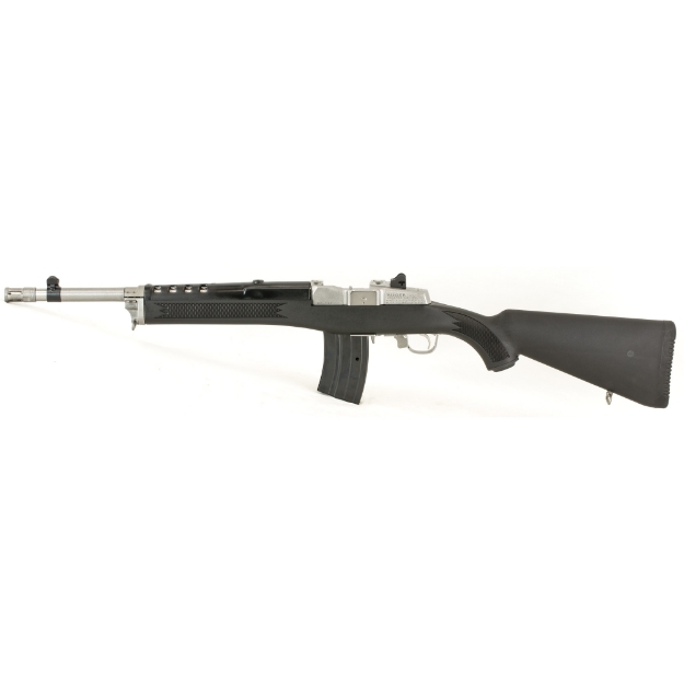 Picture of Ruger Mini Thirty - Semi-Automatic Rifle - 7.62X39 - 16.1" Barrel - 1:10 Right Hand Twist - Matte Stainless Steel Finish - Black Synthetic Stock - Adjustable Rear & Blade Front Sight - Includes Picatinny Rail/Scope Rings/2 Mags - 20 Rounds 05868