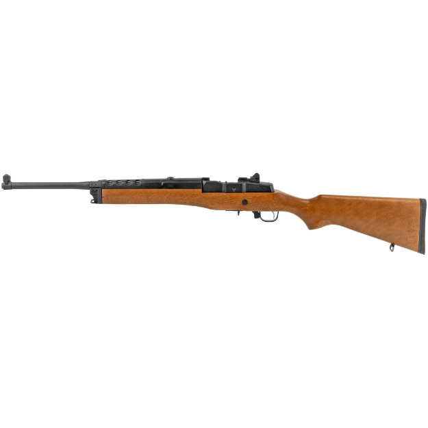 Picture of Ruger Mini-14 Ranch - Semi-Automatic Rifle - 223 Rem/5.56NATO - 18.5" Barrel - Blued Finish - Alloy Steel - Hardwood Stock - Adjustable Rear Sight - Blade Front Sight - 5Rd - Picatinny Rail - Scope Rings - 2 Magazines 05801