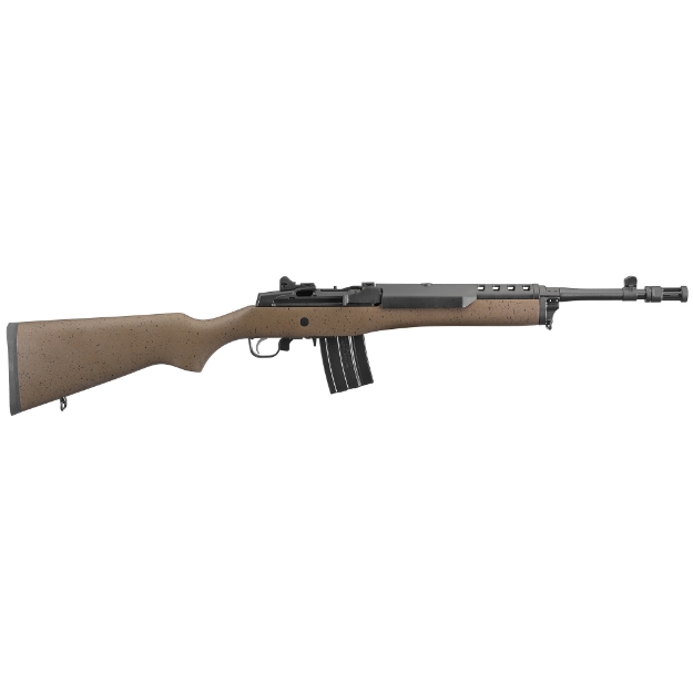 Picture of Ruger Mini-14 Tactical - Semi-automatic - 223 Remington/556NATO - 16.12" Cold Hammer Forged Barrel - 1:9 Twist - Blued Finish - Speckled Black/Brown Hardwood Stock - 2 Mags - 20Rd - Weighs 7.2lb - Ghost Ring Rear Sight & Blade Front Sight 05889