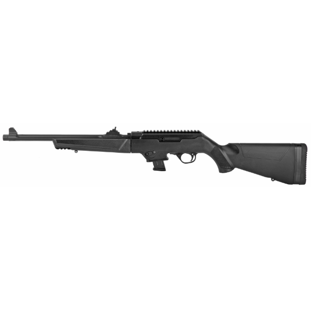 Picture of Ruger Pistol Caliber Carbine - Semi-automatic - Rifle - 9MM - 16.12" Heavy Fluted Barrel - Non Threaded - Black Finish - Synthetic Stock - 10Rd - Takedown - Adjustable Ghost Ring Rear Sight and Protected Blade Front Sight 19101