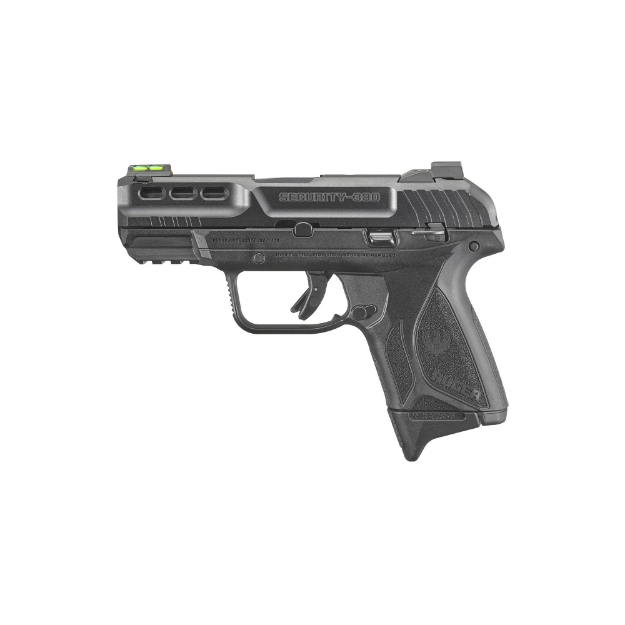 Picture of Ruger Security-380 - Double Action - Semi-automatic - Polymer Frame Pistol - Compact - 380 ACP - 3.42" Barrel - Black Oxide Finish - Fiber Optic Front and Drift Adjustable Rear Sights - Manual Safety and Integrated Trigger Safety - 2 Magazines - (1)-15 Rounds and (1)-10 Rounds 03839