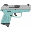 Picture of Ruger Security-9 - TALO Edition - Striker Fired - Semi-automatic - Polymer Frame Pistol - Compact - 9MM - 3.42" Barrel - Cerakote Finish - Silver and Turquoise - Fixed Front and Drift-Adjustable Rear Sights - Manual Safety and Integrated Trigger Safety - 10 Rounds - Right Hand 03838