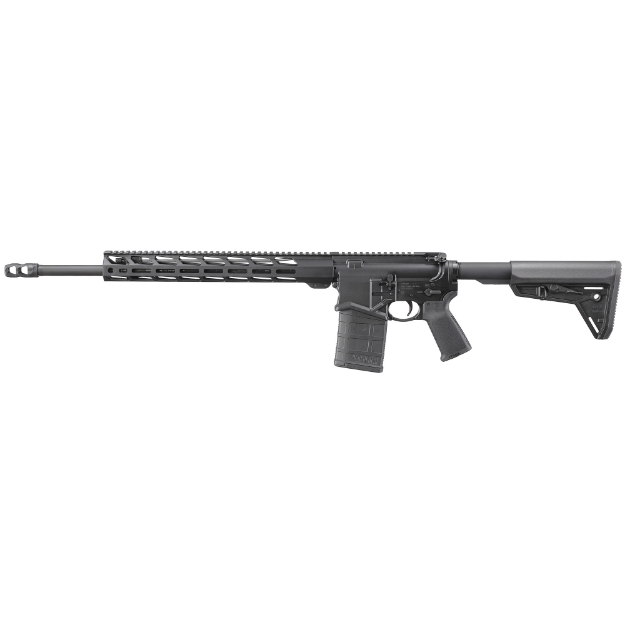 Picture of Ruger SFAR - Small-Frame Autoloading Rifle - Semi-automatic Modern Sporting Rifle - 762NATO/308 Winchester - 20" Threaded Barrel - 1:10" RH Twist - 5/8"-24 Thread Pattern - Type II Hard-Coat Anodized Black Finish - Magpul MOE SL Stock - Magpul MOE Grip - 15" Lite Aluminum Free-Floating Handguard with M-LOK Slots - 20 Rounds - 1 Magpul PMAG Magazine - Compatible with SR25/AR-10 Pattern 05611