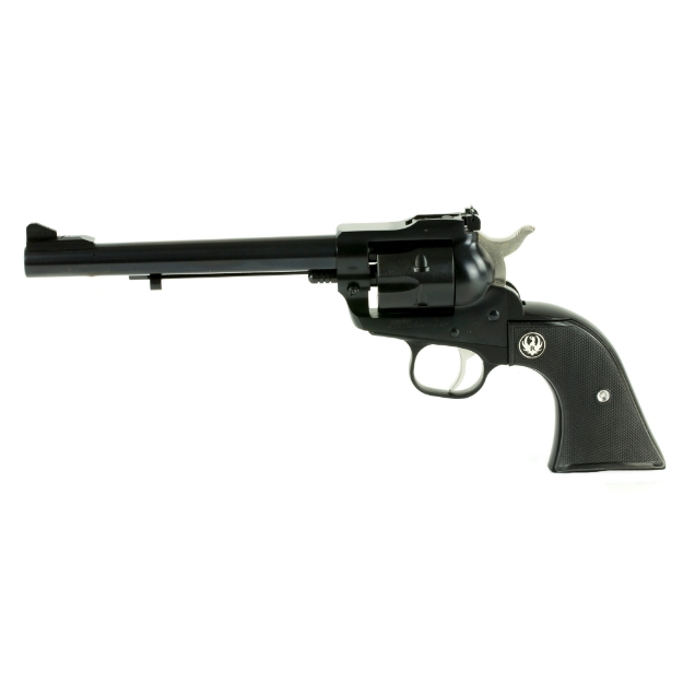 Picture of Ruger Single-Six Convertible - Single Action - Revolver - 22LR/22 WMR - 6.5" Barrel - Alloy Steel - Blued Finish - Black Checkered Hard Rubber Grips - Adjustable Rear & Ramp Front Sight - 6 Rounds 00622