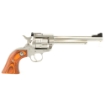 Picture of Ruger Single-Six Convertible - Single Action - Revolver - 22LR/22 WMR - 6.5" Barrel - Stainless Steel - Satin Finish - Silver - Hardwood Grips - Adjustable Rear & Ramp Front Sight - 6 Rounds 00626