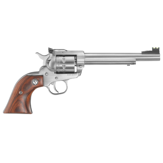 Picture of Ruger Single-Six Single-Nine - Single Action - Revolver - 22 WMR - 6.5" Barrel - Stainless Steel - Satin Finish - Silver - Hardwood Gunfighter Grips - Adjustable Fiber Optic Sights - 9 Rounds 08150