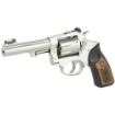 Picture of Ruger SP101 - Double Action - Revolver - Small Frame - 22LR - 4.2" Barrel - Stainless Steel - Satin Finish - Silver - Rubber Grips with Wood Inlay - Fiber Optic Front and Adjustable Rear Sights - 8 Rounds - KSP-242-8 05765