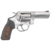 Picture of Ruger SP101 - Double Action - Revolver - Small Frame - 327 Federal Magnum - 3" Barrel - Stainless Steel - Satin Finish - Silver - Rubber Grips with Wood Inlay - Black Ramp Front and Fixed Rear Sights - 6 Rounds - KSP-32731X 05784