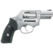 Picture of Ruger SP101 - Double Action - Revolver - Small Frame - 357 Magnum - 2.25" Barrel - Stainless Steel - Satin Finish - Silver - Black Rubber Grips with Polymer Inlay - Black Ramp Front and Fixed Rear Sights - 5 Rounds - Spurless Hammer - KSP-321XL 05720