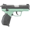 Picture of Ruger SR22 - TALO Edition - Double Action/Single Action - Semi-automatic - Polymer Frame Pistol - Compact - 22LR - 3.5" Barrel - Anodized Finish - Turquoise - Black Rubber Grip - 3 Dot Adjustable Sights - 10 Rounds - 2 Magazines 03625