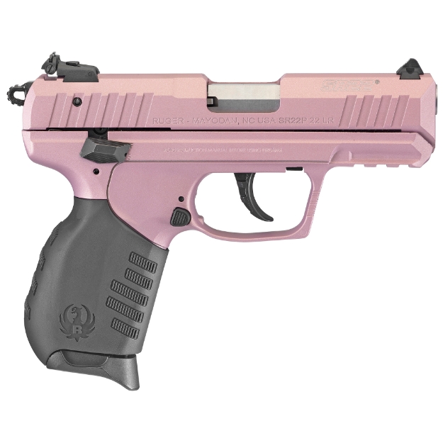 Picture of Ruger SR22 - TALO Edition - Pistol - Semi-automatic - Polymer Frame Pistol - Compact - 22LR - 3.5" Barrel - Cerakote Finish - Rose Gold - Black Rubber Grip - Adjustable Rear Sight - Ambidextrous Safety - 10 Rounds - 2 Magazines - Ambidextrous 03647