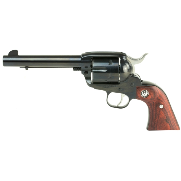 Picture of Ruger Vaquero Blued - Single Action - Revolver - 45 Long Colt - 5.5" Barrel - Alloy Steel - Blued Finish - Hardwood Grips - Blade Front and Integral Rear Sights - 6 Rounds 05101