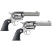 Picture of Ruger Vaquero SASS - Single Action - Revolver - 357 Magnum - 4.6" Barrel - Stainless Steel - High-Gloss Finish - Black Checkered Grips - Blade Front and Integral Rear Sights - 6 Rounds - Two-Gun Consecutive Serial Number Set - Commemorative case 05133