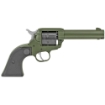 Picture of Ruger Wrangler - Single Action Only - Revolver - 22LR - 4.62" Barrel - Aluminum Alloy - Cerakote Finish - OD Green with Black Cylinder - Checkered Synthetic Grips - Internal Notch Rear Sight/ Blade Front Sight - Transfer Bar Safety - 6 Rounds 02008