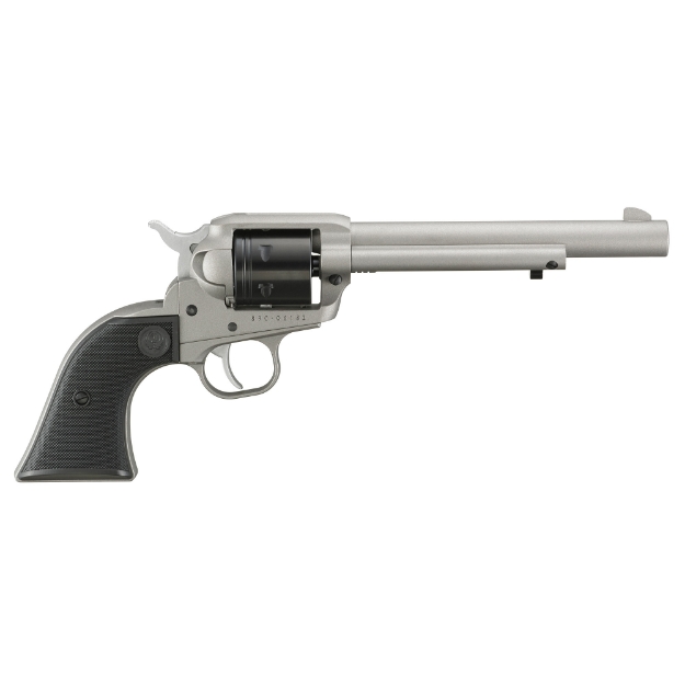 Picture of Ruger Wrangler - Single Action Only - Revolver - 22LR - 6.5" Barrel - Aluminum Alloy - Cerakote Finish - Silver - Checkered Synthetic Grips - Integral Notch Rear Sight/Blade Front Sight - Transfer Bar Safety - 6 Rounds 2037