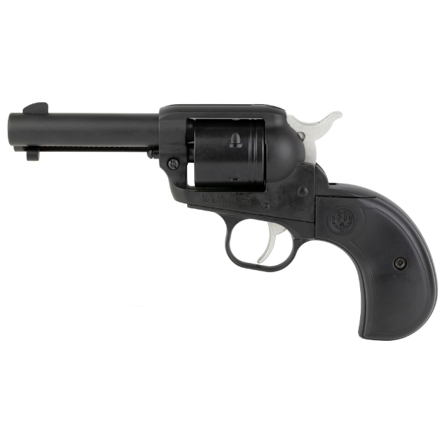 Picture of Ruger Wrangler Birdshead - Single Action Only - Revolver - 22LR - 3.75" Barrel - Aluminum Alloy - Cerakote Finish - Black - Birdshead Synthetic Grips - Integral Notch Rear Sight/Blade Front Sight - Transfer Bar Safety - 6 Rounds 02015