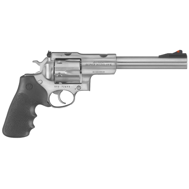 Picture of Ruger Super Redhawk Standard - Double Action - Revolver - 44 Magnum - 7.5" Barrel - Stainless Steel - Satin Finish - Silver - Hogue Tamer Monogrip Grip - Adjustable Rear & Ramp Front Sight - 6 Rounds - KSRH-7 05501