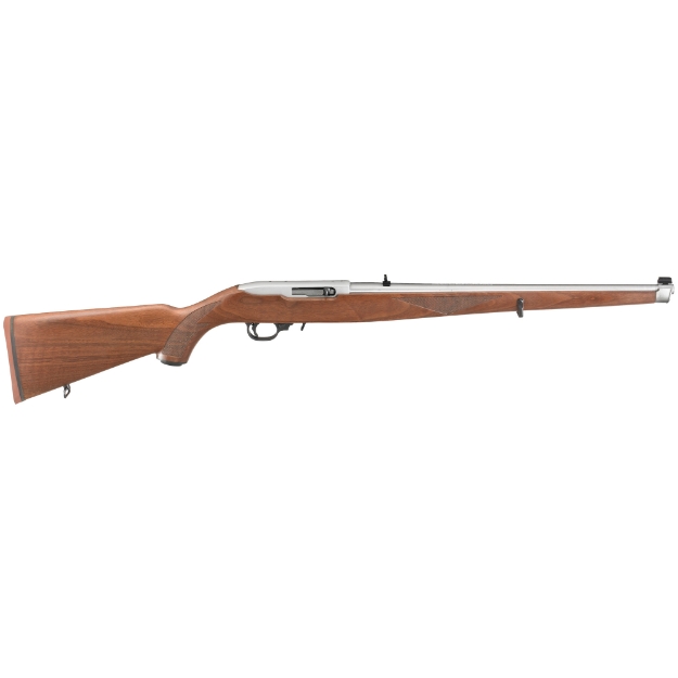 Picture of Ruger TALO 10/22 Carbine - Semi-automatic - Rifle - 22LR - 18.5" Barrel - Polished Stainless Finish - Walnut Mannlicher Stock - Adjustable Sights - 10Rd 01264