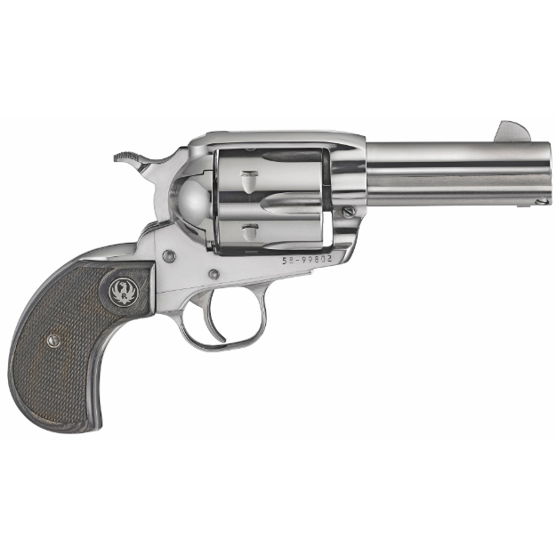 Picture of Ruger Vaquero - TALO Edition - Single Action Only - Revolver - 44 Magnum - 3.75" Barrel - Stainless Steel - High-Gloss Stainless Finish - Birdshead Black Laminate Grips - Blade Front and Integral Rear Sights - 6 Rounds 10596