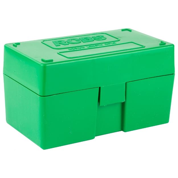 Picture of RCBS Medium Rifle Ammo Box - For 22 Savage - 22-250 - 243 Win - 6MM - Green 86902