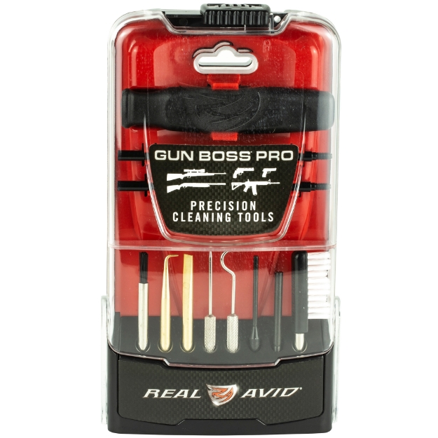 Picture of Real Avid Gun Boss Pro - Gun Boss - Pro Precision Cleaning Tools - Toolkit - Polycarbonate  Kickstand Case - Brushes - Picks - Scrapers AVGBPROPCT