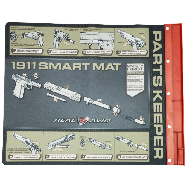 Picture of Real Avid Mat - Smart 1911 Cleaning Mat - Parts Keeper Tray - Magnetic Compartment - Oil/Solvent Resistant Coating - 19" x 16" AV1911SM