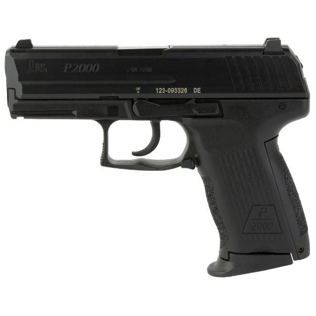 Picture of HK P2000 - V2 - LEM - Double Action Only - Semi-automatic - Polymer Frame Pistol - 40 S&W - 3.66" Barrel - Black - 3 Dot Sights - 10 Rounds - 2 Magazines 81000047