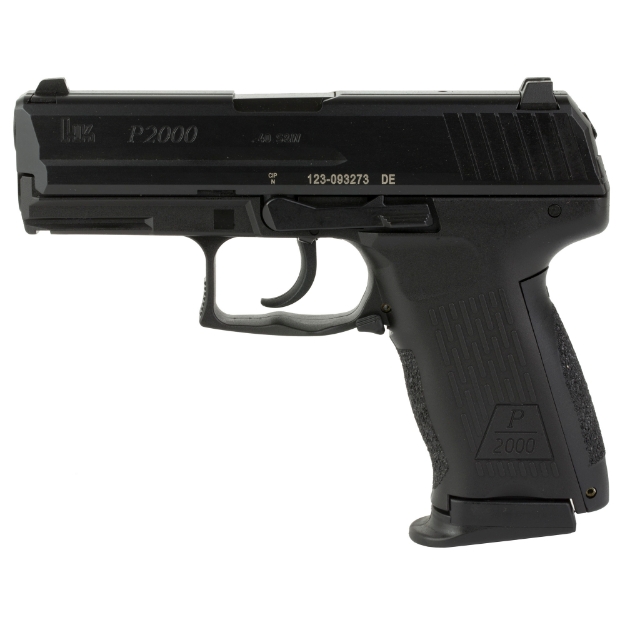 Picture of HK P2000 - V2 - LEM-Double Action - Semi-automatic - Polymer Frame Pistol - Compact - 40 S&W - 3.66" Barrel - Matte Finish - Black - 3 Dot Sights - Decocker - 12 Rounds - 2 Magazines 81000045