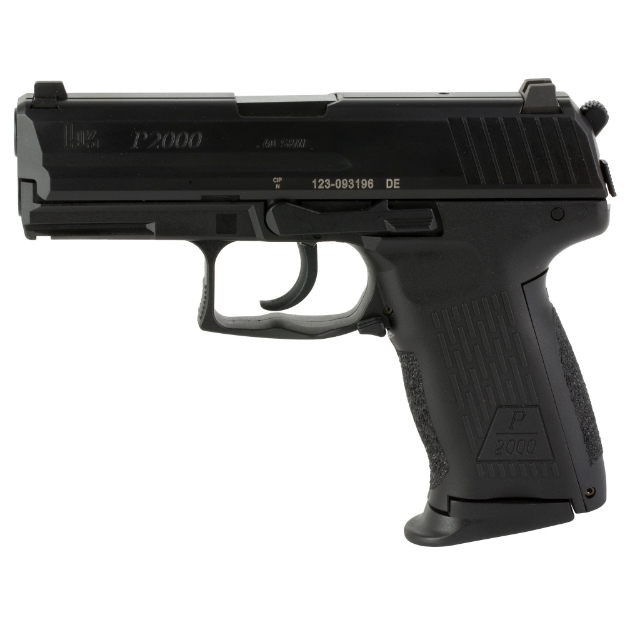 Picture of HK P2000 - V3 - Double Action/Single Action - Semi-automatic - Polymer Frame Pistol - 40 S&W - 3.66" Barrel - Black - Night Sights - Decocker - 10 Rounds - 3 Magazines 81000052