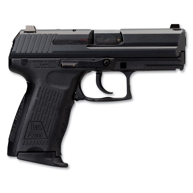 Picture of HK P2000 - V3 - Double Action/Single Action - Semi-automatic - Polymer Frame Pistol - Compact - 40 S&W - 3.66" Barrel - Matte Finish - Black - 3 Dot Sights - Rear Decocker - 10 Rounds - 2 Magazines - Ambidextrous 81000051