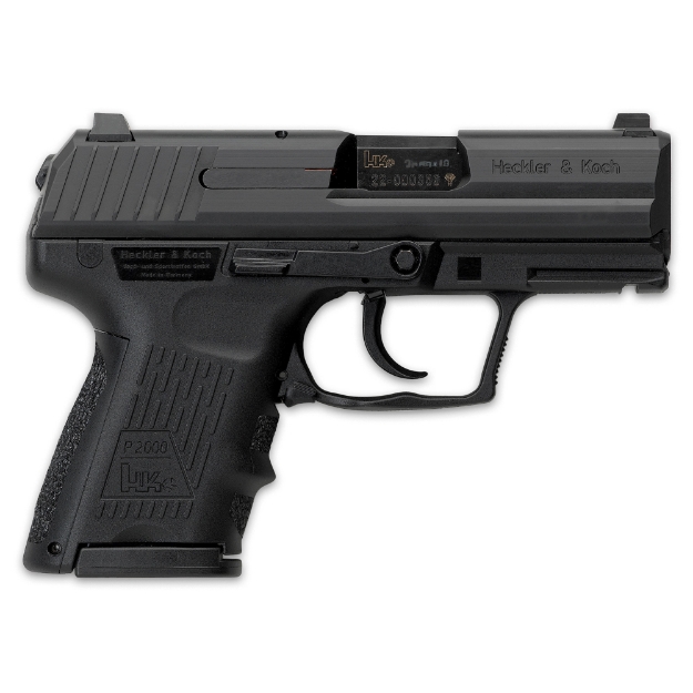 Picture of HK P2000SK - V2 - LEM-Double Action Only - Semi-automatic - Polymer Frame Pistol - Sub-Compact - 40 S&W - 3.26" Barrel - Matte Finish - Black - 3 Dot Sights - 9 Rounds - 2 Magazines 81000057