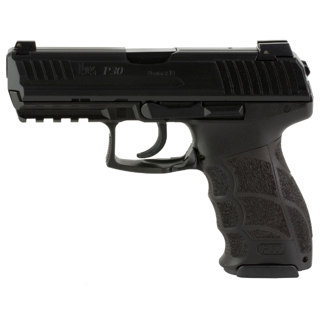 Picture of HK P30 - V1 - Light LEM - Double Action Only - Semi-automatic - Polymer Frame Pistol - Full Size - 9MM - 3.85" Barrel - Black - Night Sights - 10 Rounds - 3 Magazines 81000106