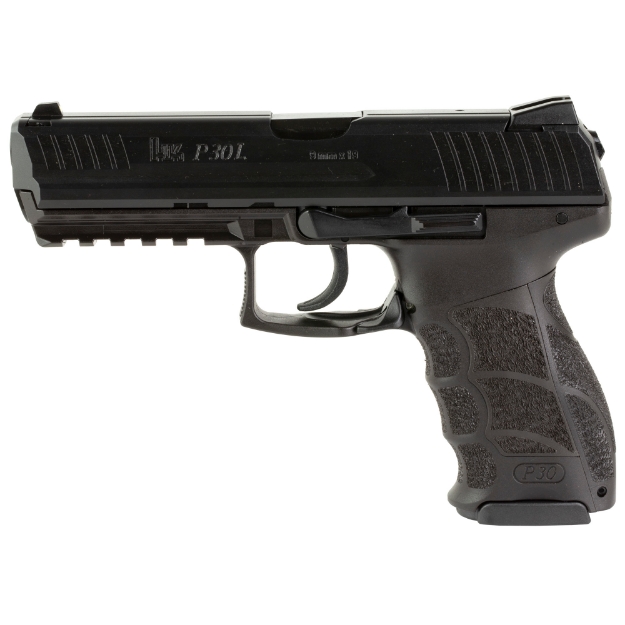 Picture of HK P30L - V1 - Light LEM - Long Slide - Double Action Only - Semi-automatic - Polymer Frame Pistol - Full Size - 9MM - 4.45" Barrel - Black - 3 Dot Sights - 10 Rounds - 2 Magazines 81000117