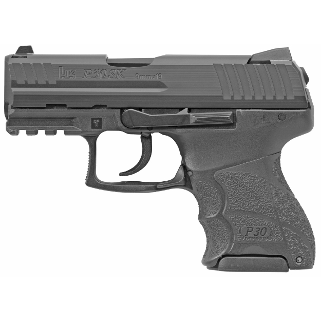 Picture of HK P30SK V1 - Semi-automatic - Double Action Only - Sub-Compact - 9MM - 3.27" Barrel - Polymer Frame - Black - Interchangeable Grip Panels - Light LEM Trigger - 10Rd - 2 Mags 81000084