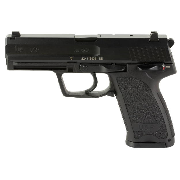 Picture of HK USP40 - V1 - Double Action/Single Action - Semi-automatic - Polymer Frame Pistol - 40 S&W - 4.25" Barrel - Black - Night Sights - Manual Thumb Safety - Decocker - 10 Rounds - 3 Magazines 81000317