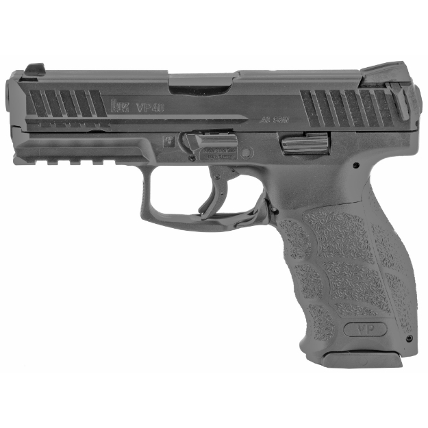Picture of HK VP40 - Striker Fired - Semi-automatic - Polymer Frame Pistol - Full Size - 40 S&W - 4.09" Barrel - Matte Finish - Black - 3 Dot Sights - 13 Rounds - 2 Magazines 81000241