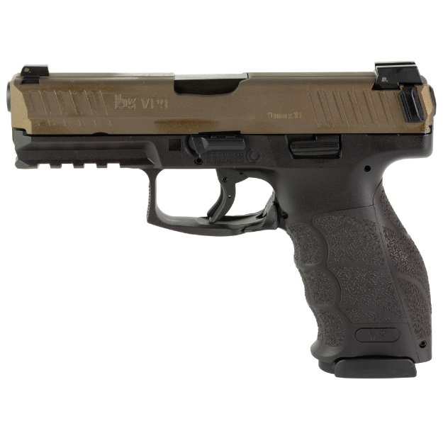 Picture of HK VP9 - Semi-automatic - 9MM - 4.09" Barrel - Polymer Frame - Midnight Bronze - Night Sights - 17Rd - 3 Magazines 81000799