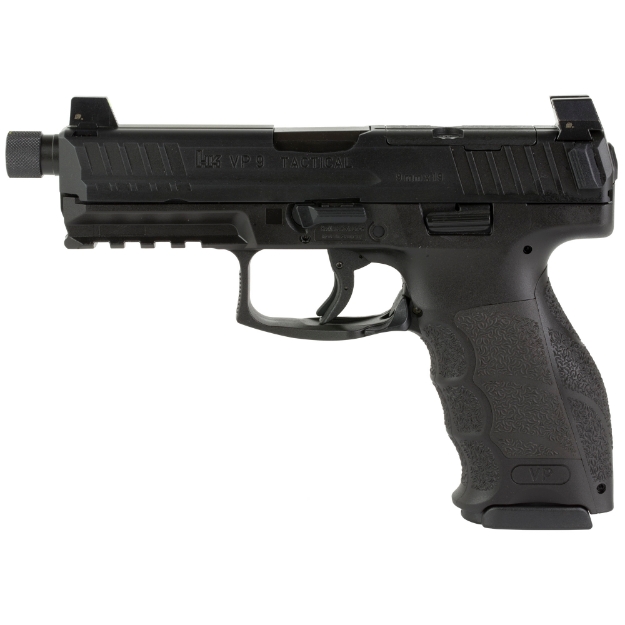 Picture of HK VP9 Tac OR - Striker Fired - Semi-automatic - Polymer Frame Pistol - Full Size - 9MM - 4.7" Barrel - Threaded Barrel - Matte Finish - Black - Night Sights - Optics Ready - 10 Rounds - 3 Magazines 81000626