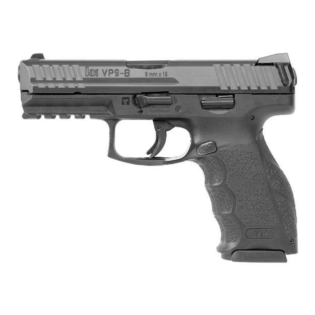 Picture of HK VP9-B - Striker Fired - Semi-automatic - Polymer Frame Pistol - Full Size - 9MM - 4.09" Barrel - Matte Finish - Black - 17 Rounds - Optics Ready Slide - 2 Magazines 81000732