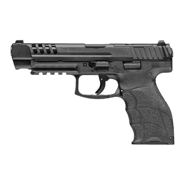 Picture of HK VP9L OR - Striker Fired - Semi-automatic - Polymer Frame Pistol - Full Size - 9MM - 5" Barrel - Matte Finish - Black - Fixed Sights - Optics Ready - 10 Rounds - 2 Magazines 81000593