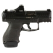 Picture of HK VP9SK - Striker Fired - Semi-automatic - Polymer Frame Pistol - Sub-Compact - 9MM - 3.39" Barrel - Matte Finish - Black - 3 Dot Sights - Optic Ready - Paddle Magazine Release - 15 Rounds - 2 Magazines - (1)-15 Rounds and (1)-12 Rounds - Includes Holosun SCS Optic 81000804