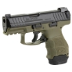 Picture of HK VP9SK - Striker Fired - Semi-automatic - Polymer Frame Pistol - Sub-Compact - 9MM - 3.39" Barrel - Matte Finish - Green - 3 Dot Sights - 15 Rounds - 2 Magazines - (1)-15 Rounds and (1)-12 Rounds 81000814