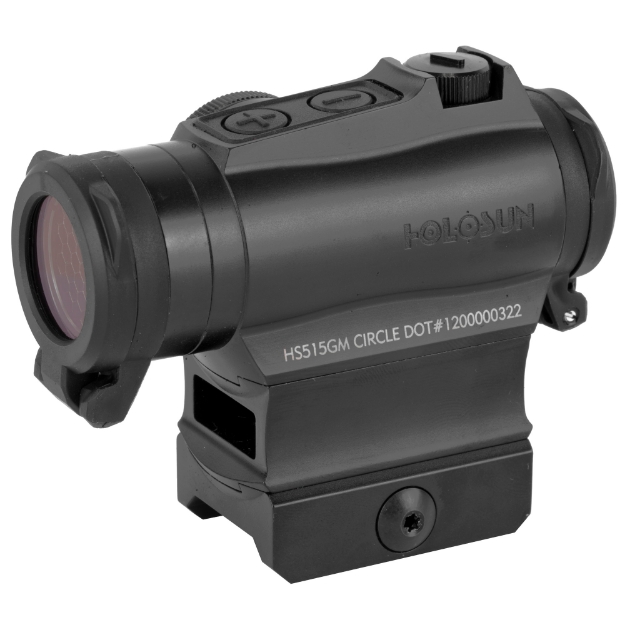 Picture of Holosun Technologies Micro Red Dot - 2MOA Dot with 65MOA Circle or 2 MOA Dot - QR Mount  ARD  Flip Caps - Side Battery - Black HS515GM