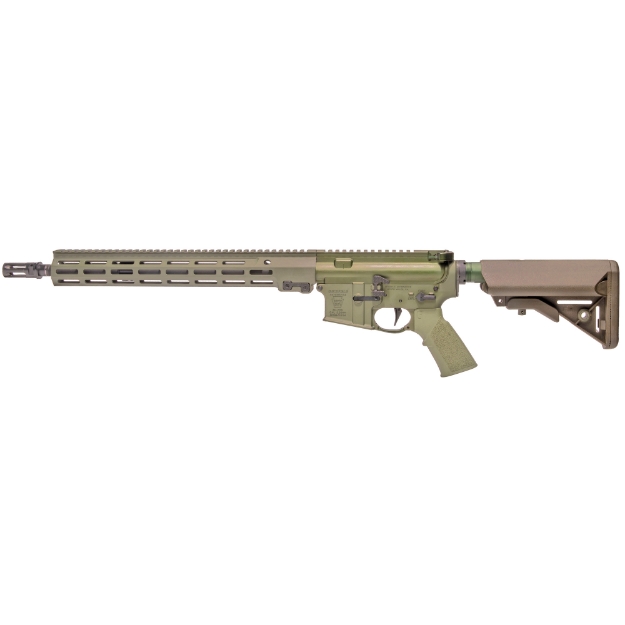 Picture of Geissele Automatics SD556 - Semi-automatic - AR - 223 Remington - 556NATO - 16" Chrome Lined Barrel - Flash Hider - OD Green Anodized Finish - 15" SMR MK16 Handguard with M-LOK - Geissele Pistol Grip - B5 Enhanced SOPMOD Stock - SSA-E X Trigger w/ Lightning Bow - No Magazine - Product Finishes - Shade Variations and Other Imperfections Are Normal Due to the Manufacturing Process 08-188ODG