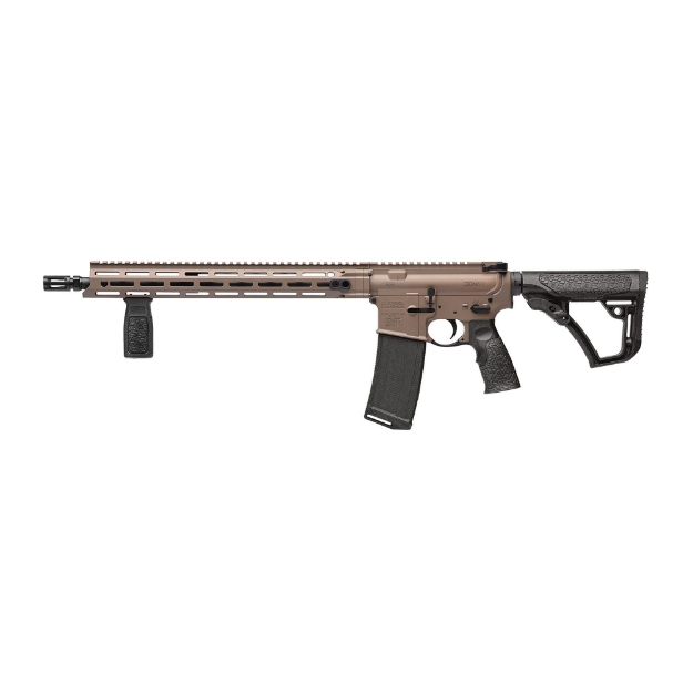 Picture of Daniel Defense DDM4v7 - Semi-automatic - AR - 223 Remington/556NATO - 16" Cold Hammer Forged Barrel - 4150 Chrome Moly Vanadium - 1:7 Twist - Anodized Finish - Flat Dark Earth - DD Improved Flash Suppressor - Mid-Length Gas System - Black Daniel Defense Furniture and Magazine - 15" M-LOK Handguard - 32 Rounds - 1 Magazine 02-128-10290-047