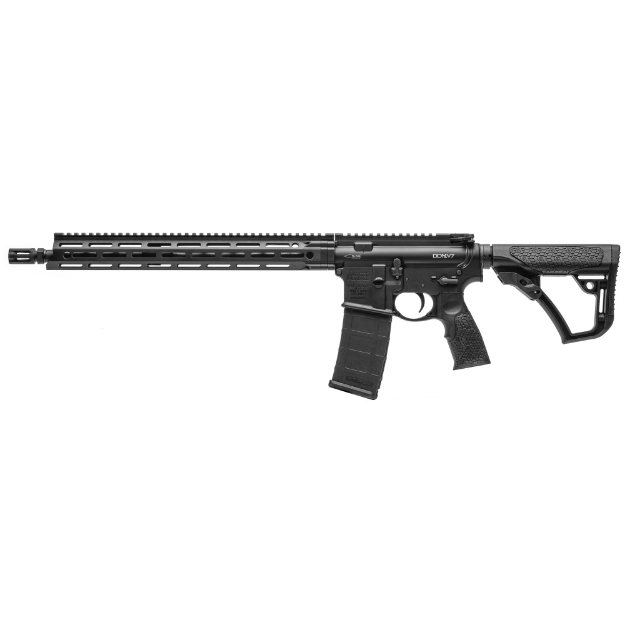 Picture of Daniel Defense DDM4V7 - Semi-automatic Rifle - 223Rem/556NATO - 16" Cold Hammer Forged Barrel - 1:7 Twist - Matte Finish - Black - Daniel Defense Furniture - Daniel Defense Flash Suppressor - Daniel Defense MFR XS 15" Handguard - 32 Rounds - 1 Magazine 02-128-02081-047